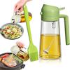 KAWAAN 600 ml Spruzzino Olio per Friggitrice ad aria, 2 in 1 oliera spray in Vetro | Con Pennello Cucina, Dosatore d'Oliva Bottiglia e Oliera Spray da Cucina, Nebulizzatore per Alimenti
