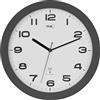 TFA Dostmann Orologio da parete analogico radiocontrollato, modello moderno, 60.3554, senza ticchettio, silenzioso, da cucina, diametro 32 cm, da appendere, alimentato a batteria, antracite