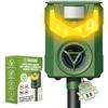 ISOTRONIC Repellente solare per animali selvatici, ideale per procioni, cervi, volpi e cinghiali - Repellente a frequenza + luce a fiamma - Efficace deterrente per animali (1 pezzo)