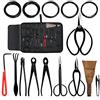 AonePro Audeuk, kit di attrezzi per bonsai, set di cesoia in acciaio al carbonio, forbici, filo per piante, con custodia in nylon