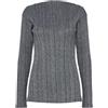 PIECES Pcdalilah LS Mock Neck Top BC Maglietta a Maniche Lunghe, Ombre Blu, M Donna