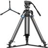 SIRUI SQ75+VHS10 Sistema Treppiede Video Professionale in Fibra di Carbonio con Testa Fluida, Kit Completo con Supporto a Due Gambe SV-FM, Altezza 182cm, Contrappeso a 7 Livelli, Smorzamento Pan/Tilt