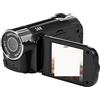 CSDASW Fotocamera digitale retrò, videocamera con schermo ruotabile da 2,7 pollici, videoregistratore HD zoom 16X luce di riempimento Leggero