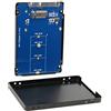 cablecc B+M Key Socket 2 M.2 NGFF (SATA) SSD a 2.5 SATA Adattatore scheda adattatore con custodia in metallo nero