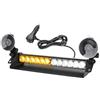 ROUTEKING Luce Stroboscopica LED 12V/24V per Camion Trattore Auto Faro Lampeggiante di Emergenza 12 LED 9 Modalità Flash IP66 Impermeabile Ventose Parabrezza Luce Avvertimento Giallo Bianco