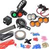 MACHSWON Kit universale per auto, ATV, UTV, XSS, indicatori di direzione, kit legale per manubrio, interruttore a pollice con luci LED, relè lampeggiante, sistema di cablaggio lampeggiante (kit N)