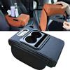 Generic Cuscino per bracciolo auto, 5 in 1, copertura per console centrale con 2 tasche portaoggetti, porta bicchieri, vano porta fazzoletti, slot per telefono, accessori interni per la maggior parte dei
