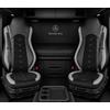 Generisch Coprisedili adatti per Mercedes Benz Actros MP5 Euro 6 a partire dall'anno di costruzione 2019, per camion 1+1, in pelle/alcantara, colore: nero e grigio