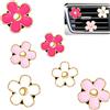 Frienda Clip con Fiore di Margherita per Presa d'Aria Auto - Decorazione per Aria Condizionata, Deodorante, Ciondolo per Interni (Rosso, Rosa, Bianco)