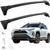Tokenhigh Barre portatutto per Toyota RAV4 2019-2024, 2 pezzi in lega di alluminio con serrature, barre trasversali per portabici da tetto, portapacchi, viaggio, campeggio