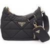 PRADA Borsa a tracolla PRADA TESSUTO QUILTING 1BC151RDJNF0632 Nylon Nero donna