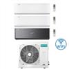Hisense Climatizzatore Condizionatore Hisense Energy Pro X Bianco e Nero Wifi R32 Trial Split Inverter 9000 + 9000 + 12000 BTU con U.E. 3AMW62U4RJC Classe A++/A+