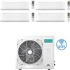 Hisense Climatizzatore Condizionatore Hisense Energy Pro X Wifi R32 Quadri Split Inverter 9000 + 9000 + 9000 + 9000 BTU con U.E. 4AMW81U4RJC Classe A++/A+
