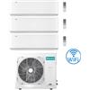 Hisense Climatizzatore Condizionatore Hisense Energy Pro X Wifi R32 Trial Split Inverter 9000 + 9000 + 9000 BTU con U.E. 3AMW62U4RJC Classe A++/A+