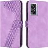 OKZone Cover per OPPO A57 5G 2022/A77 5G/A57 4G 2022/A57S 4G/A77 4G, Custodia a Libro in Pelle Protettiva Folio Portafoglio con Chiusura Magnetica e Slot per Carte Wallet Case Flip Cover (Porpora)