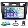 Rimoody Autoradio per Ford Fiesta Mk5 Mk VI 2002-2008 Carplay Wireless, 9 Pollici Touchscreen IPS Radio 2 din con Android Auto, Mirror Link, Bluetooth, FM/RDS, DSP, Comandi al Volante Retrocamera