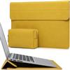HYZUO 15 Pollici Custodie per PC Portatile con Supporto, Giallo oliva