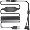 VISSQH Regolatore di velocità della ventola 12V PC, USB DC 5V Step-Up a Regolatore della ventola 12V 2 Pin con 1 a 2 PC Adattatore di Alimentazione