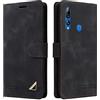 OKZone Custodia per Huawei Y7P/P40 lite E/Honor 9C, Custodia Protettiva Antiurto per Portafoglio, Porta per Carte con Patta in Pelle PU Cover per Telefono per Huawei Y7P/P40 lite E/Honor 9C (Nero)