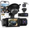 LORPHEIR Dashcam 3 Canali Full HD, Mini Camera Auto con WiFi, App, Sensore Movimento