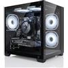 ionz PC da gaming, scheda grafica AMD Ryzen 5 5500, RTX 3050 da 6 GB, RAM 16 GB, SSD da 500 GB, Windows 11, PSU da 500 W (KZ900 V2, nero)