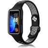PaceBid Cinturino Compatibile con Huawei Band 10/9/8, Traspirante Silicone Sportivo Uomo Donna Cinturini di Ricambio per Huawei Band 9/Huawei Band 8/10 (Nero/Grigio)