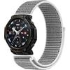GIOPUEY 22mm 20mm Nylon Cinturini Compatibile con Amazfit T-Rex 3 PRO 48mm/T-Rex 3 PRO 44mm, Traspirante Sport Loop Cinturino in Morbido Nylon Intrecciato, Donne Uomo - Grey