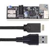 Cablecc Adattatore splitter da 19/20 pin a 5 Gbps USB 3.0 20 pin e tipo E a doppia porta femmina PCBA da 1 a 2 HUB