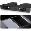 DGXWLLW Hub USB per Tesla Model Y Juniper 2025 2026 Model 3 Highland 2024 2025 con design incassato, 117 W Dual Type-C cavi retrattili 4 in 1 Multi Port Fast Charger Docking Station adatta per console
