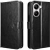 Ebzzliy Cover per Xiaomi Poco X7 Pro, Antiurto Custodia, Pelle Premium-Nero | Pelle Premium Portafoglio Slot per Schede Chiusura Magnetica Case