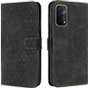 OKZone Cover per OPPO A54 5G/OPPO A74 5G/OPPO A93 5G, Custodia a Libro in Pelle Protettiva Folio Portafoglio con Chiusura Magnetica e Slot per Carte Wallet Case Flip Antiurto Cover (Nero)
