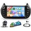 Rimoody 4G+128G Android Autoradio per Fiat Fiorino Qubo Citroen Nemo Peugeot Bipper 2008-2017 Wireless Carplay Android Auto 7 Pollici Touchscreen Radio GPS Navi WiFi Bluetooth FM/RDS/SWC Telecamera Posteriore