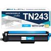 LCL TN223 TN243 TN-243 TN-243C Cartucce di Toner Compatibile con Brother | HL-L3210CW HL-L3230CDW HL-L3270CDW MFC-L3710CDW MFC-L3750CDW MFC-L3770CDW MFC-L3730CDW DCP-L3510CDW DCP-L3517CDW (1 Ciano)