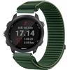 GIOPUEY Cinturini Compatibile con Garmin Forerunner 245, Nylon Traspirante Sport Loop Cinturino in Morbido Nylon Intrecciato Strap Band - Darkgreen