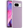 HULLIN Custodia per Telefono in Silicone Colorato, Adatta per Google Pixel 8 (6.17) - Erba Viola