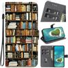 YKTO Cover per Huawei P40 Lite Cover PU Pelle Custodia [Kickstand] [Chiusura magnetica] [Slot per Schede], Portafoglio Flip Custodia per Huawei P40 Lite，Scaffale, libri, modello dizionario