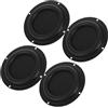 IOBIDDYS Radiatore Passivo Rotondo per Woofer in Gomma Nero 4 Pezzi | Membrana Vibrante di Ricambio, Installazione Semplice, Copertura Sonora Ampia, per Dispositivi Audio Portatili ed Eventi