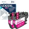 LCL LC422 LC422XL Magenta Alta capacità Cartuccia d'inchiostro Compatibile per Brother LC-422XL LC422XL LC422XLM LC422M per MFC-J5340DW MFC-J5345DW MFC-J5740DW MFC-J6540DW MFC-J6940DW(2-Pack)