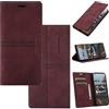 OKZone Cover per Xiaomi Redmi Note 7/Note 7 Pro, Custodia Flip Pelle Portafoglio Magnetica Libro con Slot Schede, Slim Silicone TPU Bumper Wallet Supporto Case Antiurto Cover (Rosso)
