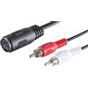 1aTTack.de 1 cavo adattatore audio di alta qualità da 0,2 m con presa DIN a 5 pin a 2 spine RCA (mono)