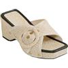 FQLGJMY Sandali Con Zeppa Donna Fibbia Rivetto Confucius Suola In Sughero Espadrillas Piattaforma Aperte Ciabatte Casual Stilosi Punk Bohémian Scarpe Estive Mule Per Spiaggia Viaggio Festa Appuntamenti