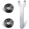 Rieoany 3 Pezzi Accessori Smerigliatrice Angolare, Dado di Bloccaggio in Metallo, Chiave Elastica, Kit Dado Flangiato per Smerigliatrice Angolare Compatibile con 125 mm