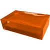 GEDY Auckland Porta saponetta, Misure e Peso: 3X11X7 CM & 0,15 kg, Porta Sapone Solido in Resina Trasparente di Alta qualità, Finitura Arancio, Design R&S Gedy, Fatto a Mano, 2 Anni di Garanzia