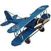 VOSAREA Modellino di Aeroplano in Ferro Vintage Decorativo da Collezione Blu per Decorazione Interni e Ufficio Stile retrò e Antico