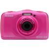 Nikon Macchina fotografica compatta Coolpix W100 - Rosa + Nikon Nikkor 3x Optical Zoom 30-90mm f/3.3-5.9 f/3.3-5.9 - refurbished