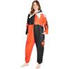 DC Comics Harley Quinn Pile Pigiama Intero Donna con Cappuccio - Regalo Donna