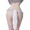 ZHER-LU Donne Sexy Mutandine Pizzo Farbic Staccabile Volpi Coda Perizoma Donne Perizoma Sexy, Bianco, M