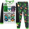 Get Trend Minecraft Pigiama Bambino Set, Lungo Pigiami Bambini Adolescenti Creeper Abbigliamento da Casa, Regalo Ragazzo (13-14 Anni, Multi Minecraft)