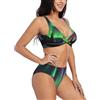 Yyoretp Northern Lights Pittura Stampa Delle Donne Hawaii Bikini Set Due Pezzi Costume Da Bagno Con Collo A U Costumi Da Bagno Costumi, Nero , XXL