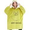 The Grinch Pile Felpa Oversize Donna, Accogliente Maglia Coperta - Regalo Donna